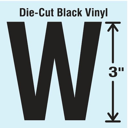 LetterLabel, Vinyl, 3inH, 1-5/8inW, PK10 MPN:DBV-3-W-10