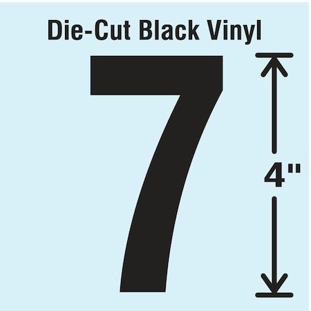 NumberLabel, Vinyl, 4inH, 2-1/4inW, PK10 MPN:DBV-4-7-10