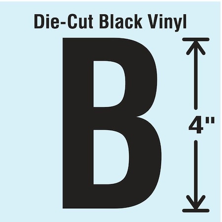 LetterLabel, Vinyl, 4inH, 2-1/4inW, PK10 MPN:DBV-4-B-10