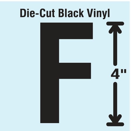 LetterLabel, Vinyl, 4inH, 2-1/4inW, PK10 MPN:DBV-4-F-10