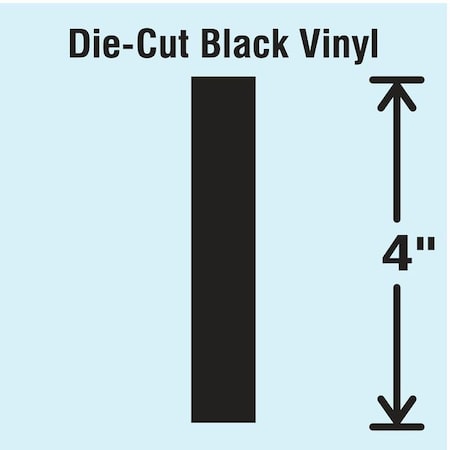 LetterLabel, Vinyl, 4inH, 2-1/4inW, PK10 MPN:DBV-4-I-10