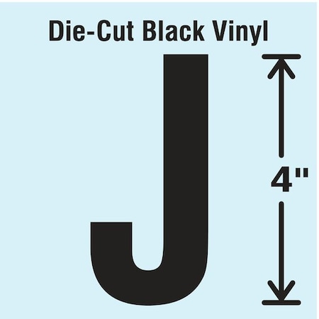 LetterLabel, Vinyl, 4inH, 2-1/4inW, PK10 MPN:DBV-4-J-10