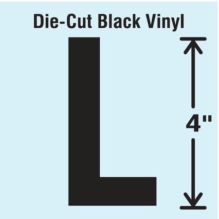 LetterLabel, Vinyl, 4inH, 2-1/4inW, PK10 MPN:DBV-4-L-10