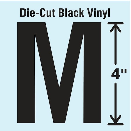 LetterLabel, Vinyl, 4inH, 2-1/4inW, PK10 MPN:DBV-4-M-10
