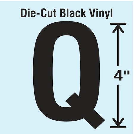 LetterLabel, Vinyl, 4inH, 2-1/4inW, PK10 MPN:DBV-4-Q-10