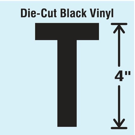 LetterLabel, Vinyl, 4inH, 2-1/4inW, PK10 MPN:DBV-4-T-10