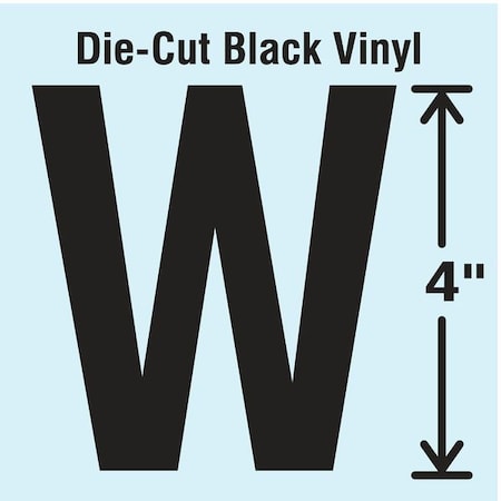 LetterLabel, Vinyl, 4inH, 2-1/4inW, PK10 MPN:DBV-4-W-10