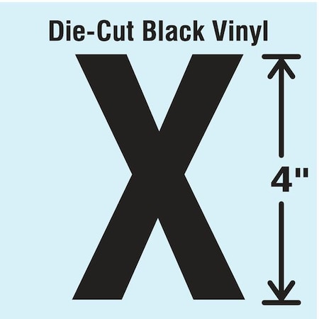 LetterLabel, Vinyl, 4inH, 2-1/4inW, PK10 MPN:DBV-4-X-10