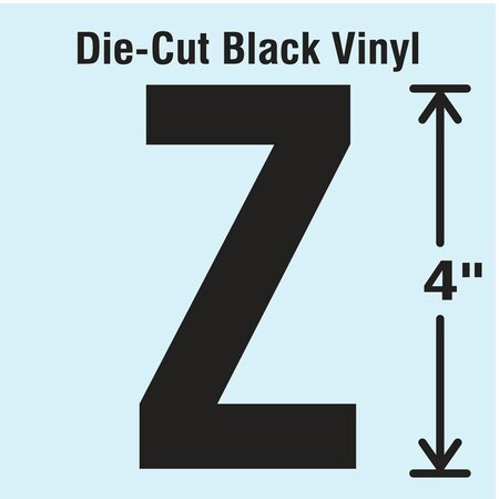 LetterLabel, Vinyl, 4inH, 2-1/4inW, PK10 MPN:DBV-4-Z-10