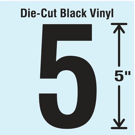NumberLabel, Vinyl, 5inH, 2-3/4inW, PK10 MPN:DBV-5-5-10
