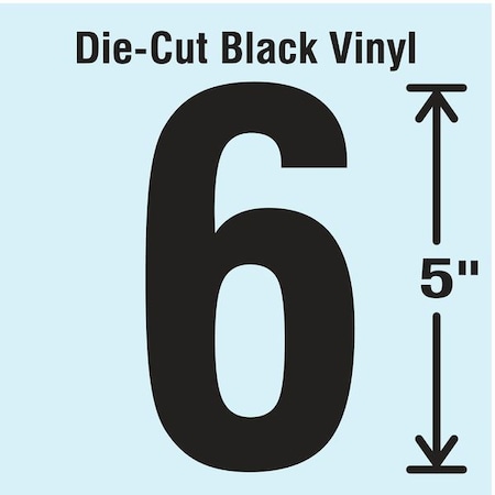 NumberLabel, Vinyl, 5inH, 2-3/4inW, PK10 MPN:DBV-5-6-10
