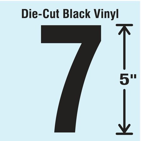 NumberLabel, Vinyl, 5inH, 2-3/4inW, PK10 MPN:DBV-5-7-10