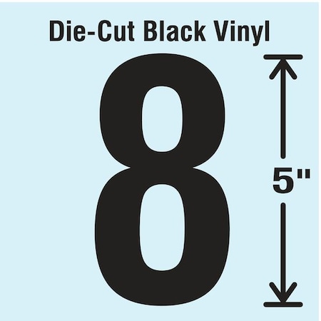 NumberLabel, Vinyl, 5inH, 2-3/4inW, PK10 MPN:DBV-5-8-10
