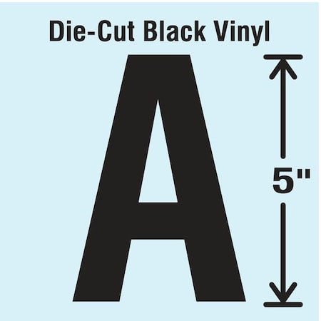 LetterLabel, Vinyl, 5inH, 2-3/4inW, PK10 MPN:DBV-5-A-10