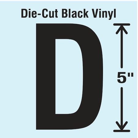LetterLabel, Vinyl, 5inH, 2-3/4inW, PK10 MPN:DBV-5-D-10