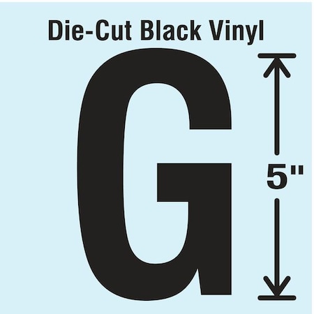 LetterLabel, Vinyl, 5inH, 2-3/4inW, PK10 MPN:DBV-5-G-10