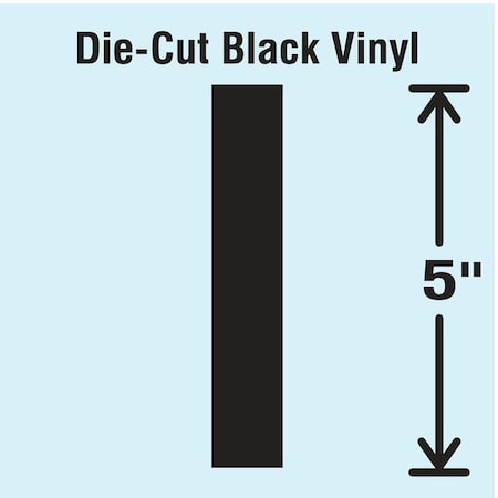 LetterLabel, Vinyl, 5inH, 2-3/4inW, PK10 MPN:DBV-5-I-10