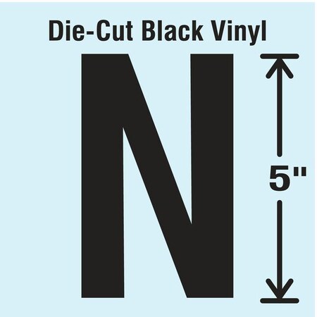 LetterLabel, Vinyl, 5inH, 2-3/4inW, PK10 MPN:DBV-5-N-10