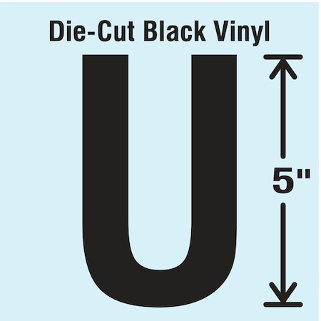 LetterLabel, Vinyl, 5inH, 2-3/4inW, PK10 MPN:DBV-5-U-10