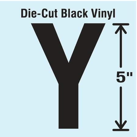 LetterLabel, Vinyl, 5inH, 2-3/4inW, PK10 MPN:DBV-5-Y-10