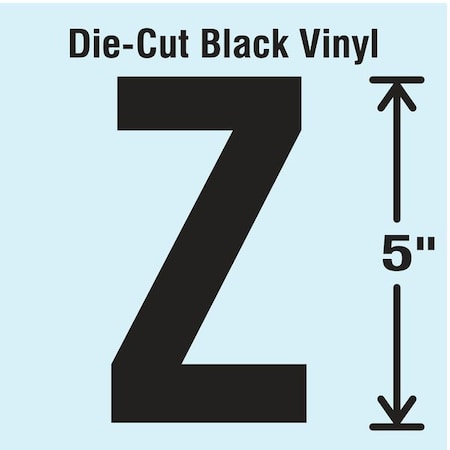 LetterLabel, Vinyl, 5inH, 2-3/4inW, PK10 MPN:DBV-5-Z-10