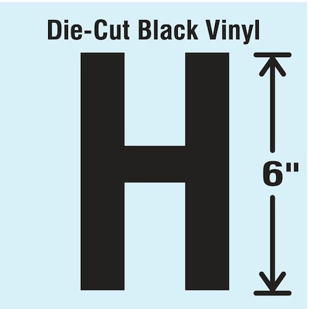 Letter Label, Vinyl, 6 in H, 3-1/2 in W MPN:DBV-SINGLE-6-H