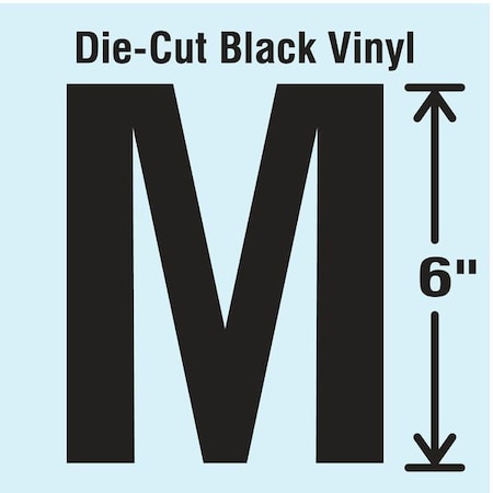 Letter Label, Vinyl, 6 in H, 3-1/2 in W MPN:DBV-SINGLE-6-M