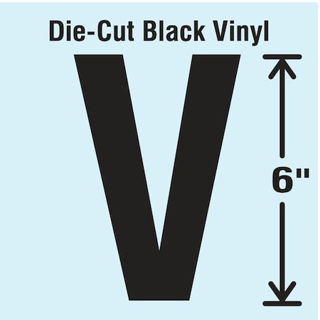 Letter Label, Vinyl, 6 in H, 3-1/2 in W MPN:DBV-SINGLE-6-V