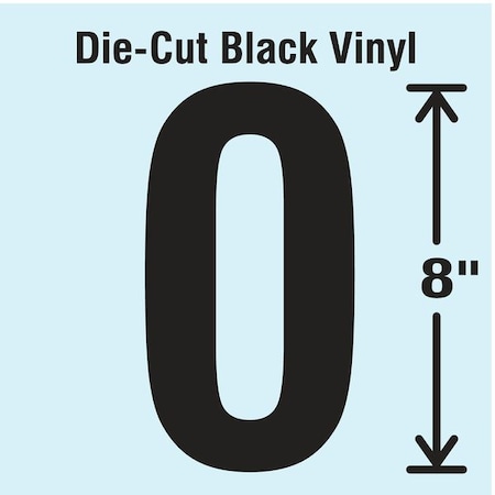 Number Label, Vinyl, 8 in H, 4-3/4 in W MPN:DBV-SINGLE-8-0