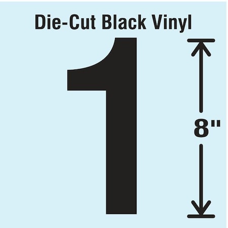 Number Label, Vinyl, 8 in H, 1-5/8 in W MPN:DBV-SINGLE-8-1