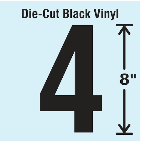 Number Label, Vinyl, 8 in H, 4-3/4 in W MPN:DBV-SINGLE-8-4