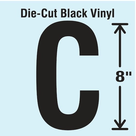 Letter Label, Vinyl, 8 in H, 4-3/4 in W MPN:DBV-SINGLE-8-C