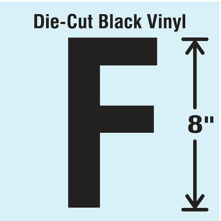 Letter Label, Vinyl, 8 in H, 4-3/4 in W MPN:DBV-SINGLE-8-F