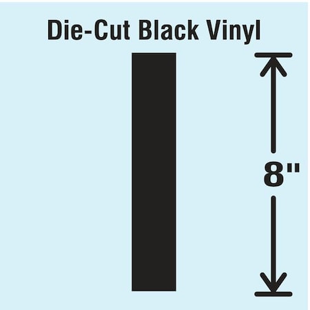 Letter Label, Vinyl, 8 in H, 4-3/4 in W MPN:DBV-SINGLE-8-I
