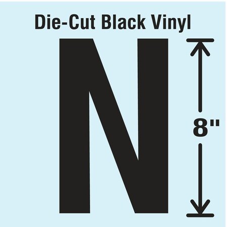 Letter Label, Vinyl, 8 in H, 4-3/4 in W MPN:DBV-SINGLE-8-N