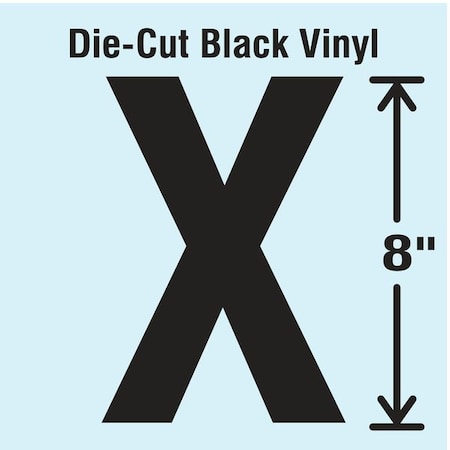 Letter Label, Vinyl, 8 in H, 4-3/4 in W MPN:DBV-SINGLE-8-X