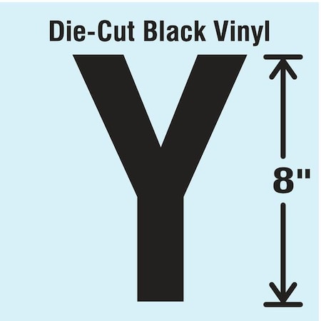 Letter Label, Vinyl, 8 in H, 4-3/4 in W MPN:DBV-SINGLE-8-Y