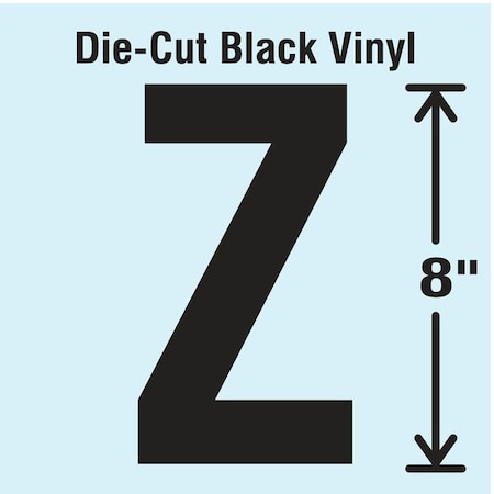 Letter Label, Vinyl, 8 in H, 4-3/4 in W MPN:DBV-SINGLE-8-Z