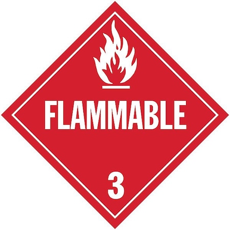 DOT Container Placard, Flammable, Rigid Styrene, 10-4/5