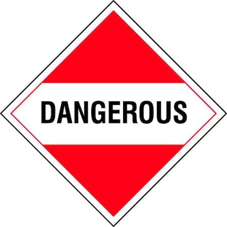 DOT Container Placard, Dangerous, Rigid Styrene, 10-4/5