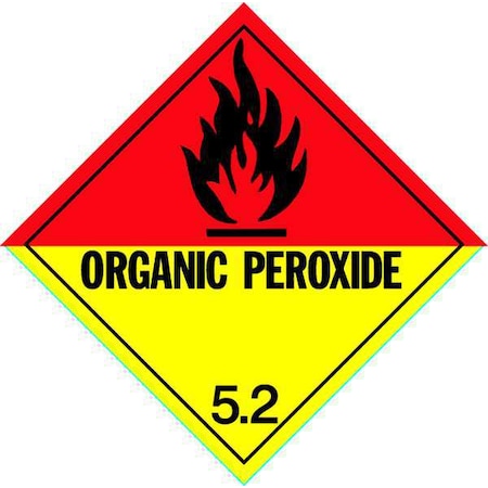 DOT Container Placard, Organic Peroxide, Rigid Styrene, 10-4/5