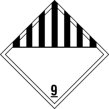 DOT Container Placard, 9, Rigid Styrene, 10-4/5