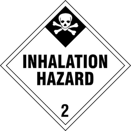 DOT Container Placard, Inhalation Hazard, Self-Adhesive Vinyl, 10-4/5