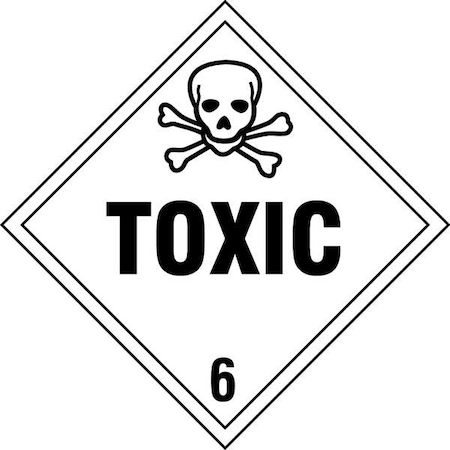 DOT Container Placard, Toxic, Rigid Styrene, 10-4/5