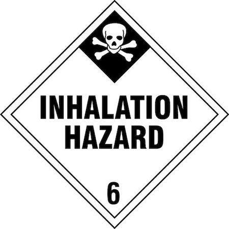 DOT Container Placard, Inhalation Hazard, Rigid Styrene, 10-4/5