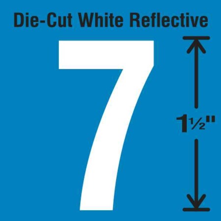 NumberLabel, Vinyl, 1-1/2inH, 7/8inW, PK5 MPN:DWR-1.5-7-5