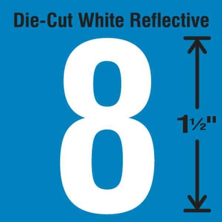 NumberLabel, Vinyl, 1-1/2inH, 7/8inW, PK5 MPN:DWR-1.5-8-5