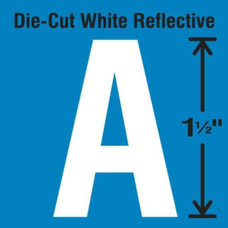 LetterLabel, Vinyl, 1-1/2inH, 7/8inW, PK5 MPN:DWR-1.5-A-5