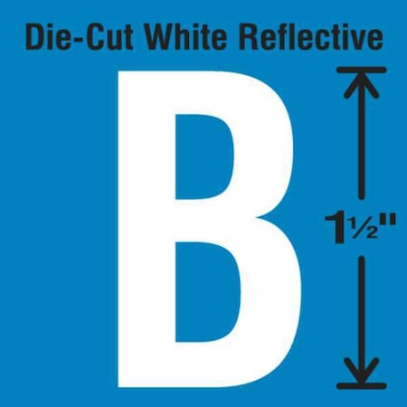 LetterLabel, Vinyl, 1-1/2inH, 7/8inW, PK5 MPN:DWR-1.5-B-5