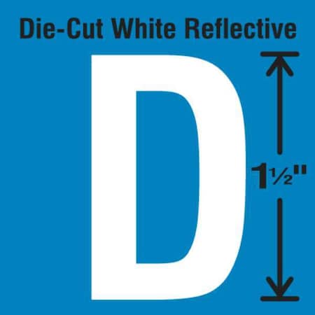 LetterLabel, Vinyl, 1-1/2inH, 7/8inW, PK5 MPN:DWR-1.5-D-5